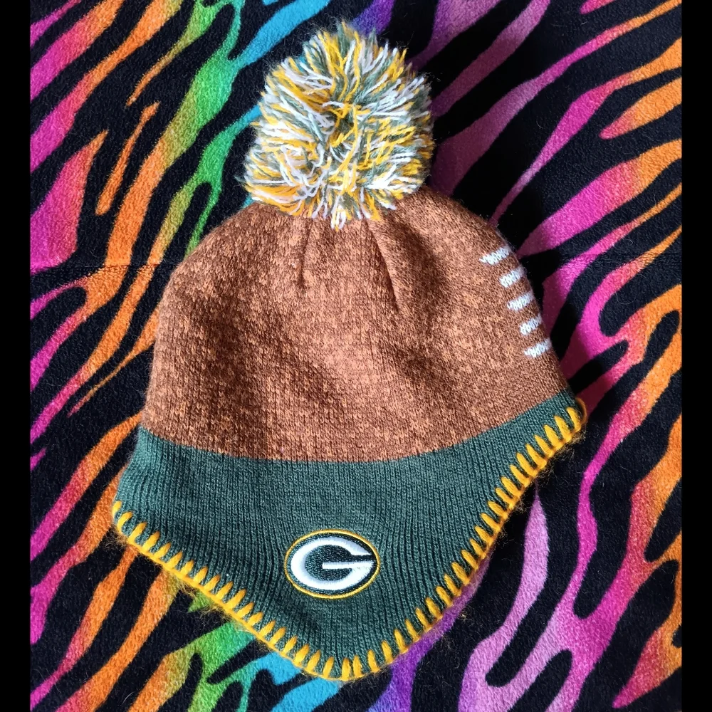 💚💛 Green Bay Packers Infant Knit Hat Winter Baby Football NFL Team Apparel